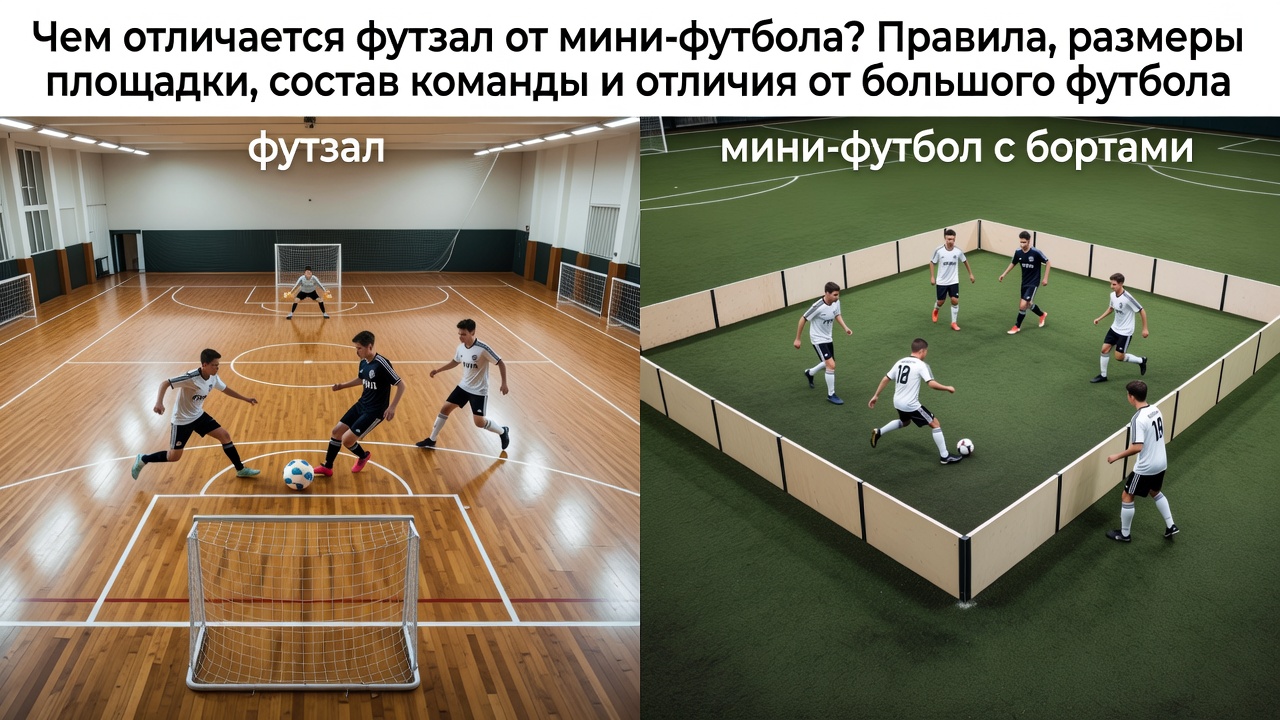 Чем отличается футзал от мини-футбола? Правила, размеры площадки, состав команды и отличия от большого футбола